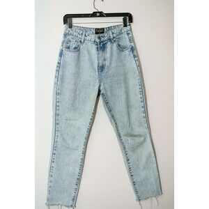 Silent Theory womens jeans Monica 8 high rise straight raw hem